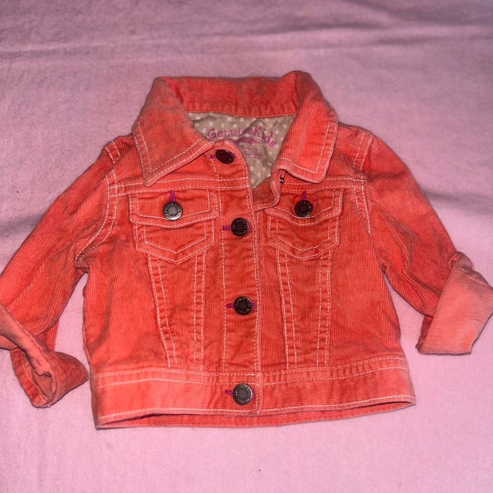 OshKosh B'gosh Coral Jacket denim corduroy spring button Jean heavy weight